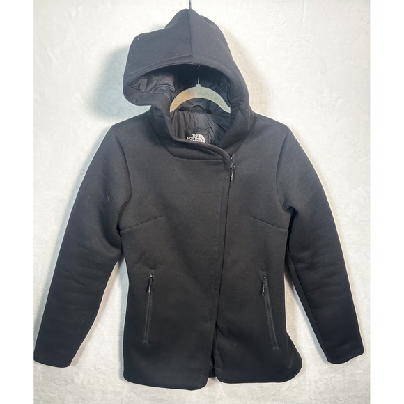 The North Face Women's Hood Asymmetrical Full Zip Winter Coat Black Size Small S - Picture 1 of 11